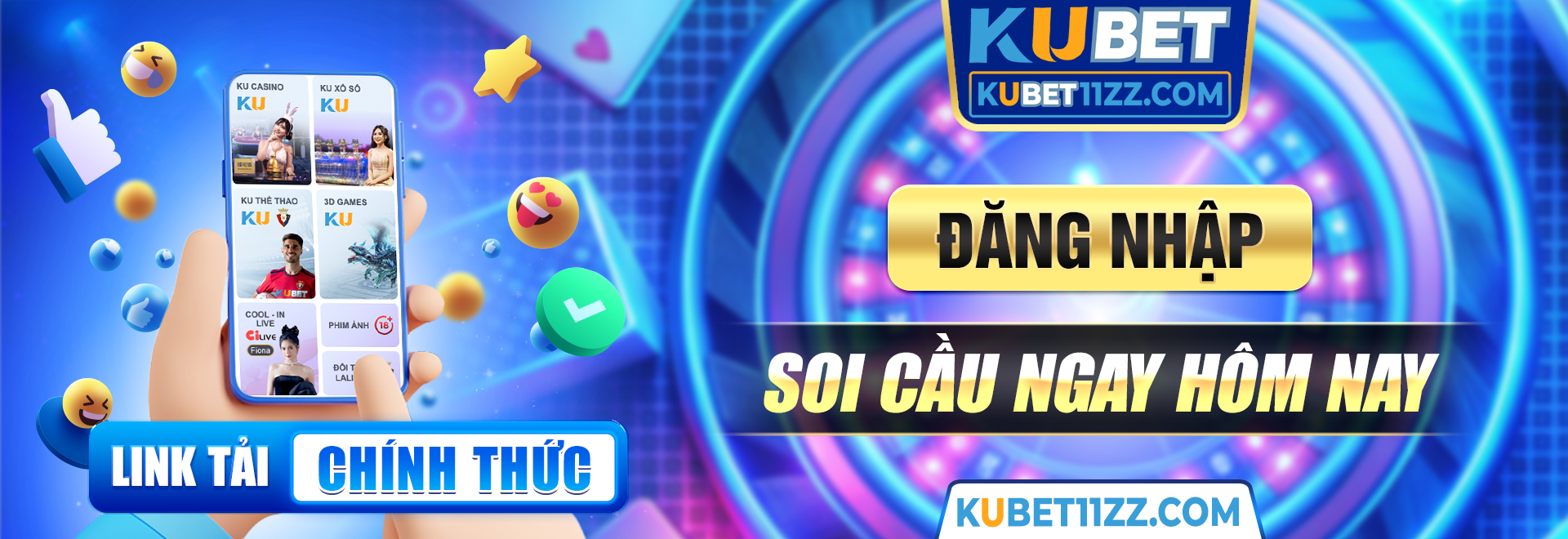 Banner link tải Kubet11 chính thức